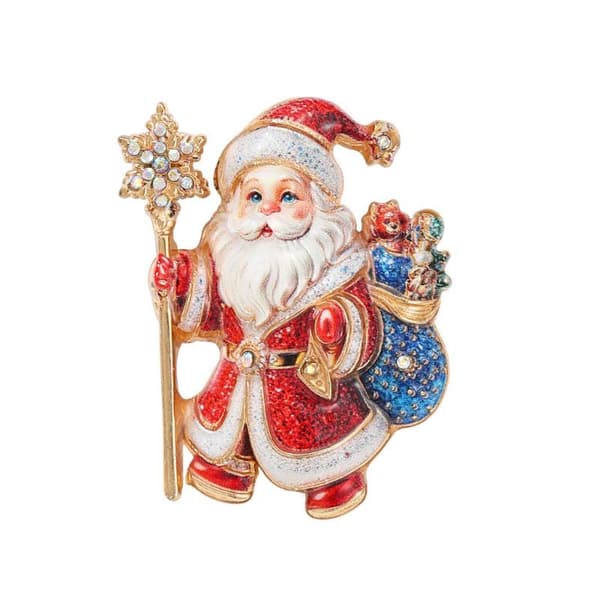 1 stk nydelig julenissebrosje for kvinner julefar