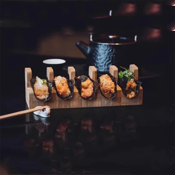 1 kpl Sushi-teline Puinen  Pidike Puulevy Ruokaseisake Sashimi A1