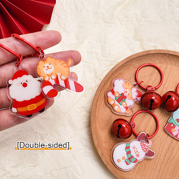 Piirretty jouluavaimenperä riipus Kawaii Joulupukki joulukuusi A3