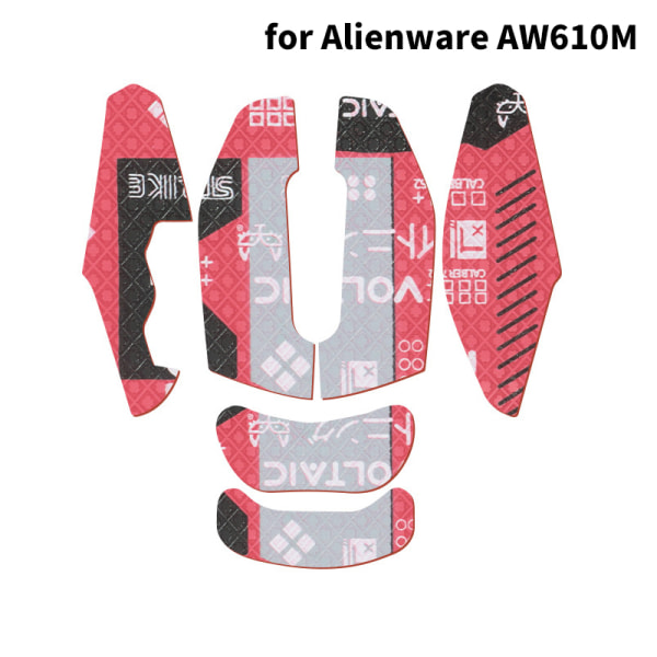 Svettebestandige musegrepstape-klistremerker for Alienware AW6 A5