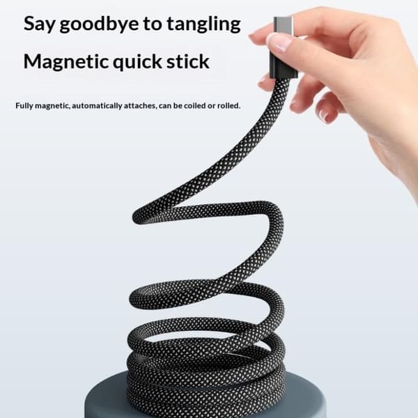 100W magnetisk kabel USB C till typ C snabbladdare för telefon A