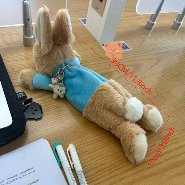 e plysj pennal kawaii dukke skole oppbevaringspose pennal sta 1pcs