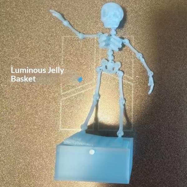 3D-printet dansende skjelett akvariumbobler luftdrevet luftrør A1