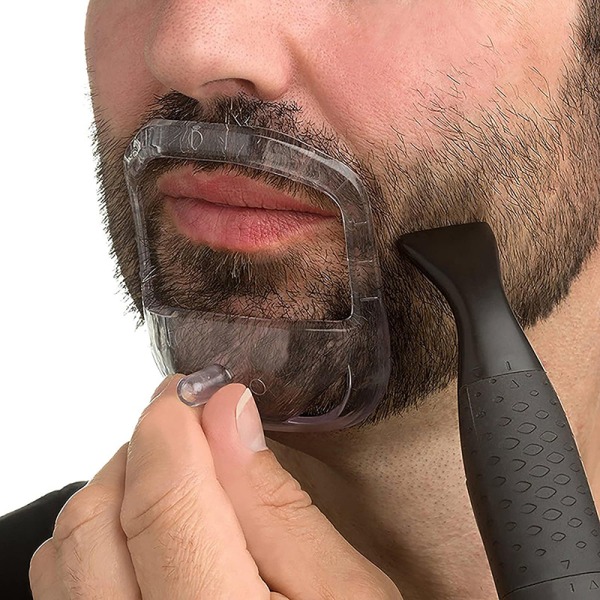 5 STK Barberingsskabelon Shaper Mænd Goatee Style Design Skæg Must Transparent