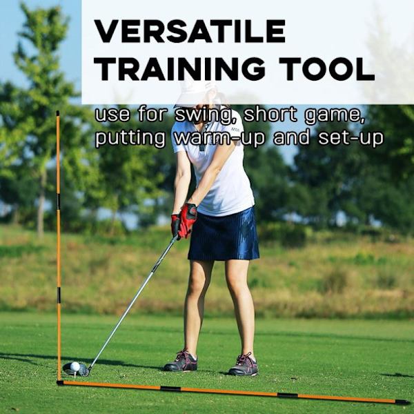 Golf Alignment Sticks Alignment Practice Rods Collapsible Golf Green
