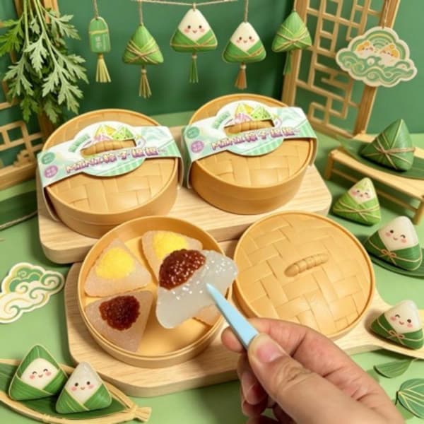 2026 Heta färgglada simulerade Zongzi Squishes Stressbollar Fidget