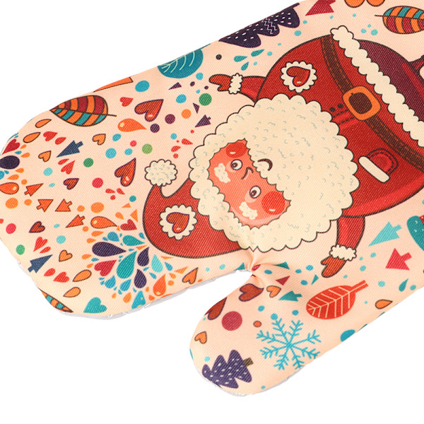 2 stk/sett Julebaking Anti-Hot Gloves Pad Ovn Spisestue BBQ K D