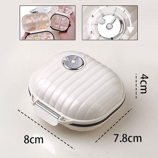 Pill Organizer Mini Storage Weekly Tablet Container Sealed Trav trumpet