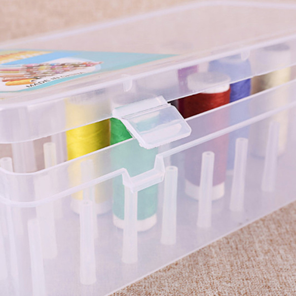 42 Axis Sytråd Box Transparent Wire Opbevaring Organizer