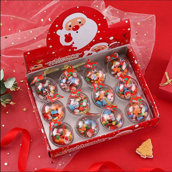 20 stk Min Merry Christmas viskelær for barn Gaver Kawaii Station 20pcs