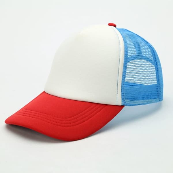 1 STK Unisex Caps Uformell Ensfarget Mesh Baseballcaps Justerbar Snap A14