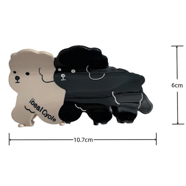 e To hunder Dyr Acetat Claw Clip for kvinner Jenter Crab Hair Cl 10.7x6cm