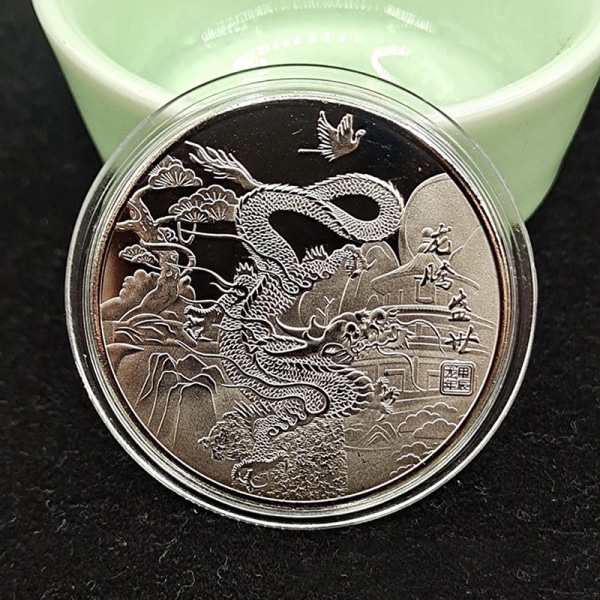 2024 Golden Silver Dragon Coins Lucky minnes gullmynt Gold