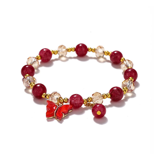 Kvinner Jenter Glassperler Armbånd Butterfly Shape Anheng Damer A7