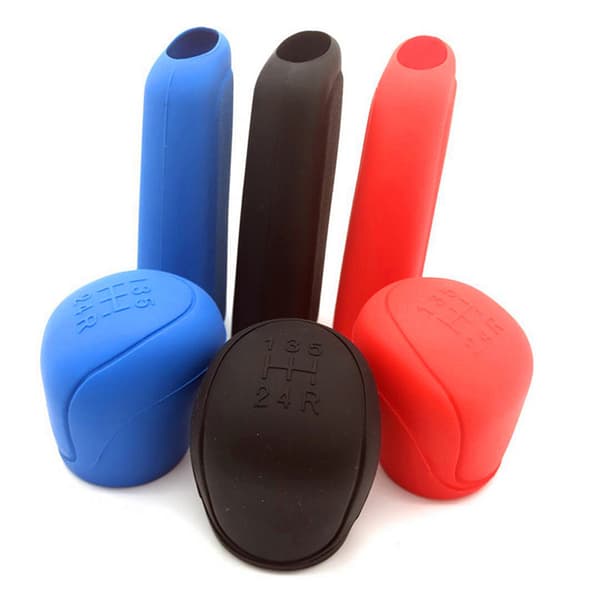 Bil Auto Manuell Silikon Shift Gear Hode Knott Deksel Håndbrems H Black