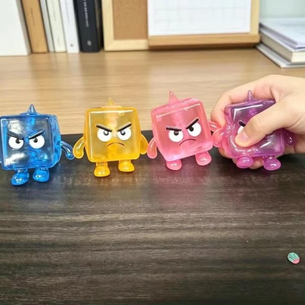 Cube Little Square Monster TPR Langsom Rebound Legetøj Fidget Stress 1pc