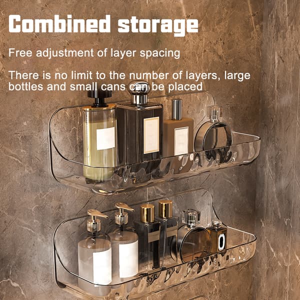 Badeværelse Makeup Organizer Ingen boring Køkken Opbevaringsstativ Bath Large