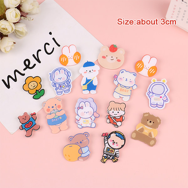 5 stk Kawaii-stil akrylbrosje Studentbrosje Unisex Lapel B 01 random 5pcs