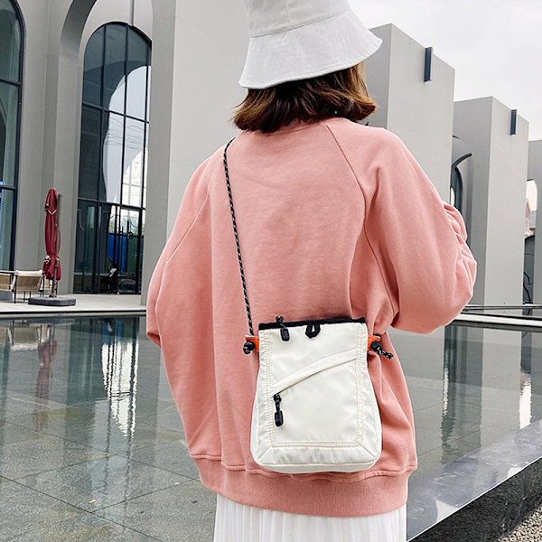 Muoti Small Square Messenger Bag Vedenpitävä matkalaukku White