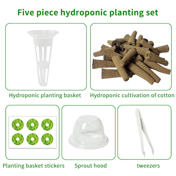 Pod-sæt til hydroponik til system kompatibelt med hydroponik 1set