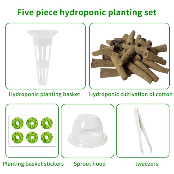 Podsett for hydroponikk for system kompatibelt med hydroponikk 1set
