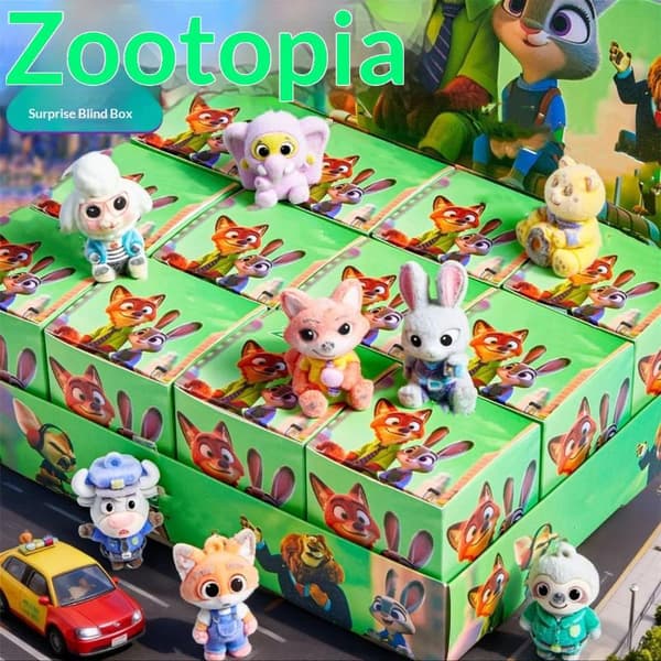 1/12 st Zootopia Blind Box Tecknad Nick Judy Karaktärer Figur 1PCS