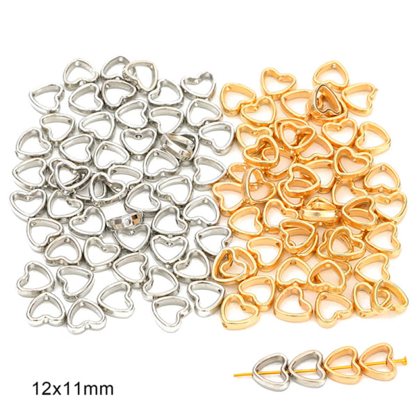 50 stk. To-hulls CCB Beads Ramme Spacer Beads DIY Halskjede Armbånd B