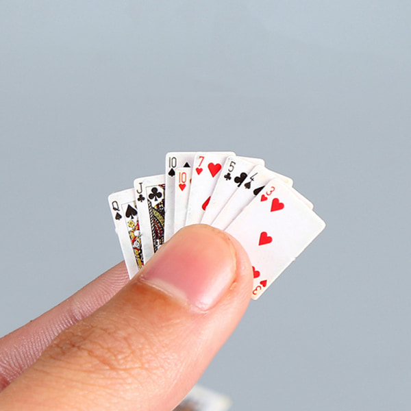 Mini e Dollhouse Miniatures Poker Heminredning Pocket Poker 1 set