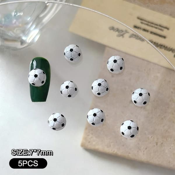 5/10 stk. VM Fodboldtrofæ Neglekunst Charms Premium Legering V A2 5PCS