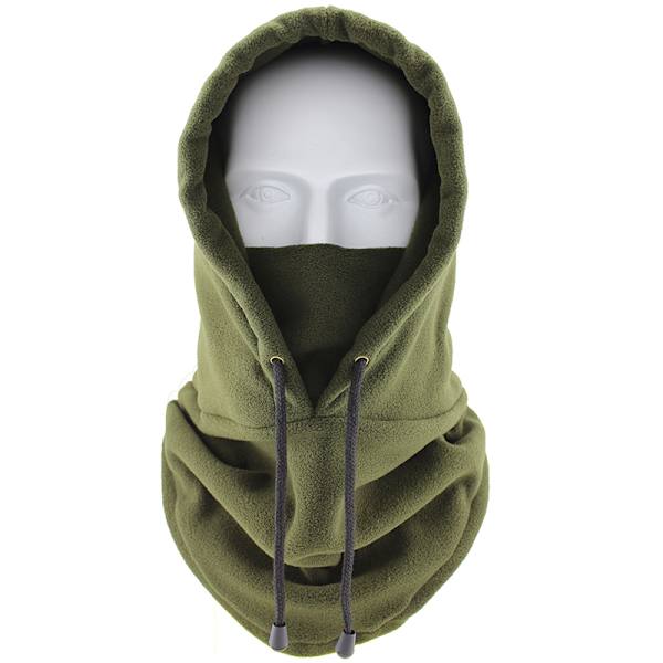 Fleece Miesten Balaclava Talvihattu Pipot lämpimämpi Tuulenpitävä Full Dark gray