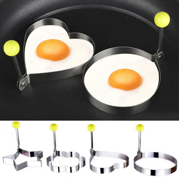 Stekepanne i rustfritt stål for steking av egg Round