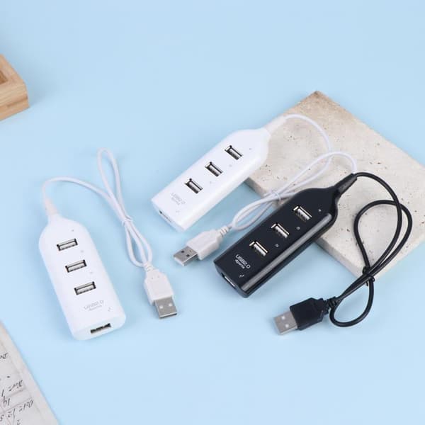 1/2/3 st 4-portars USB 2.0 Hub Splitter Höghastighetsdataöverföring E 1Pcs white