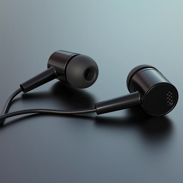 Headset 3,5 mm Öronsnäckor Hög kvalitet In-ear För Telefon Dator He White