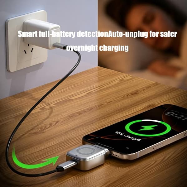 1PC Intelligent Full Charge Separator Beskytter Batterihelse Mot Overlading Silver