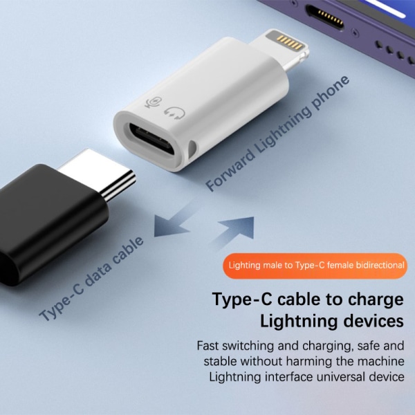 USB Type C til IOS Adapter Oplader til telefon USB 3.0 Hurtig opladning B