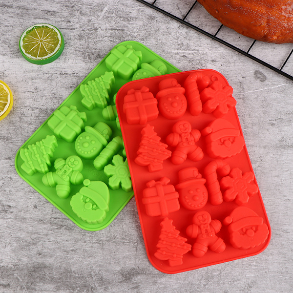 Jouluaiheinen mold, suklaakeksojen leivonta Green