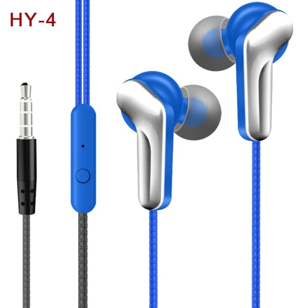 3,5 mm In-ear Stereo In Ear Mikrofon Ørepropper Kablet Headset Til Blue HY-4