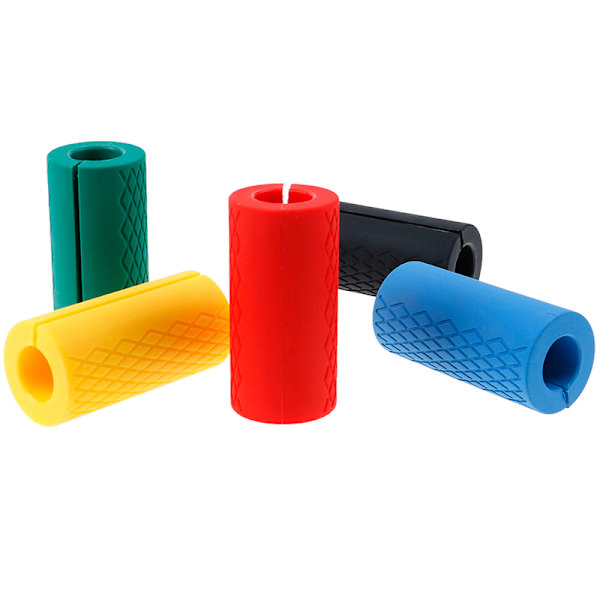 Skivstångsgrepp Hantel Silikongrepp Pull Up Tyngdlyftning Anti Red