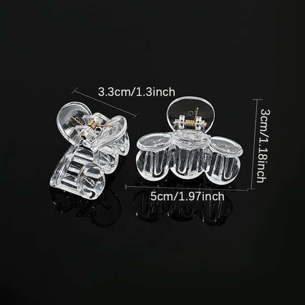 Akryl Clear Claw Transparent Plastic Hårklemmer Blank hårnål A9