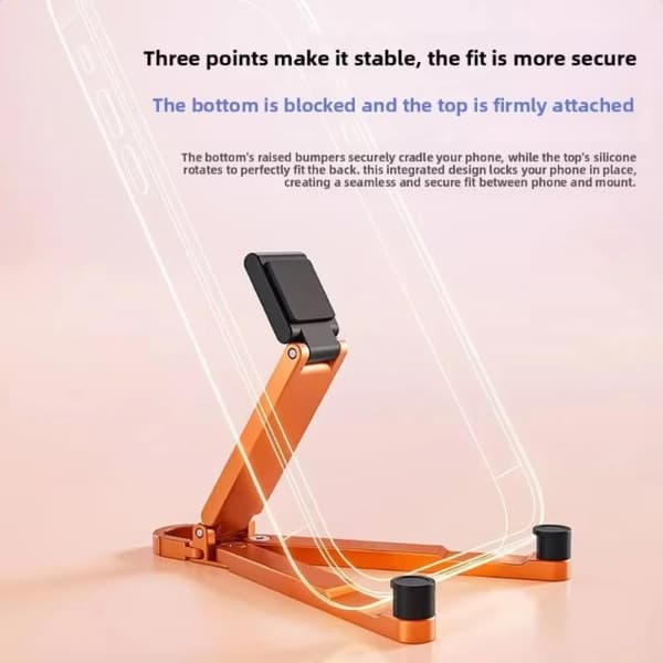 1 st Mini Vikbart Nyckelring Telefonställ Multi-Vinkel Justerbart A4