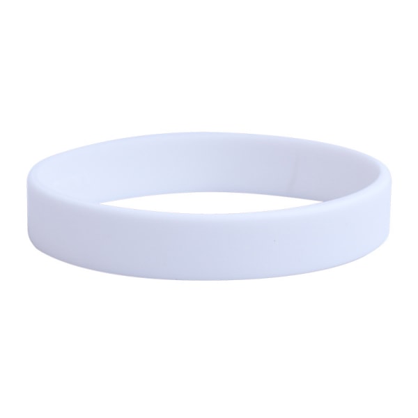 Grossistförsäljning av silikongummiarmband flexibelt armbandsmanschett Br White