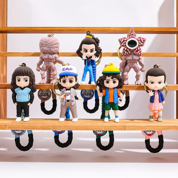 Stranger Things Nyckelring Tecknad Köttätande Nyckelring Ryggsäck H A6