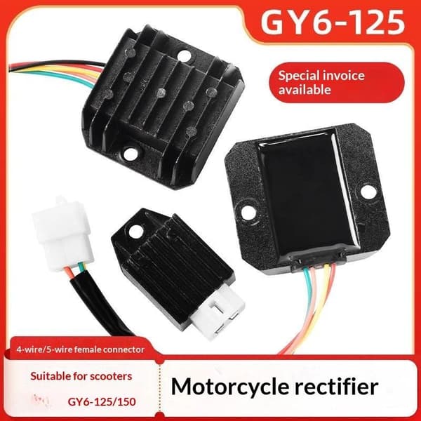 Motorcykel Spændingsensretter Regulator 5-leder Stik Udskiftning A4