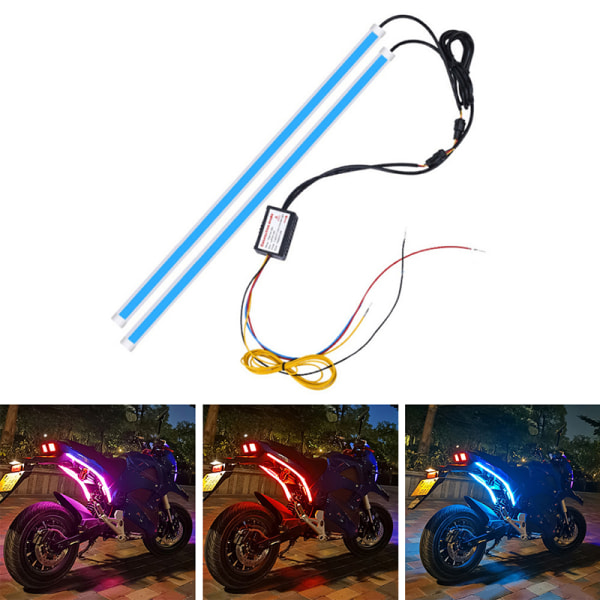 Motorcykel blinkers LED Körljus Bakljus DRL D White