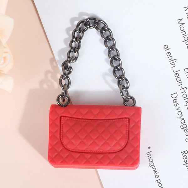 1 st Chain Pack Dockväska Miniatyr shoppinghandväska modell för D Red