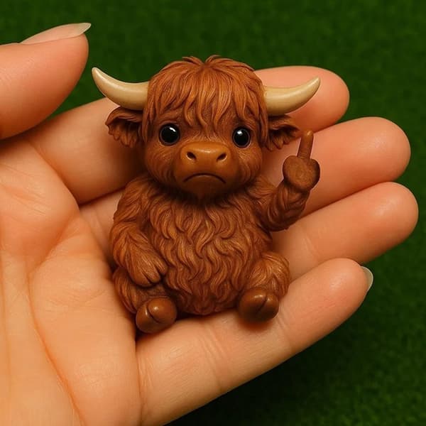 Sjov Dyrefigur med Langfinger - Mini Hund Kat Figur til Skrivebordet A3