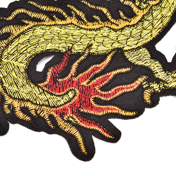 Applikation Broderi Dragon Patches för kläder Coat Iron On Se