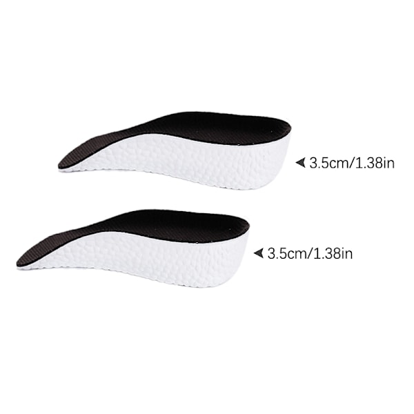 Høydeøkende innleggssåler Flat Feet Arch Support Ortopedisk Hal Black L