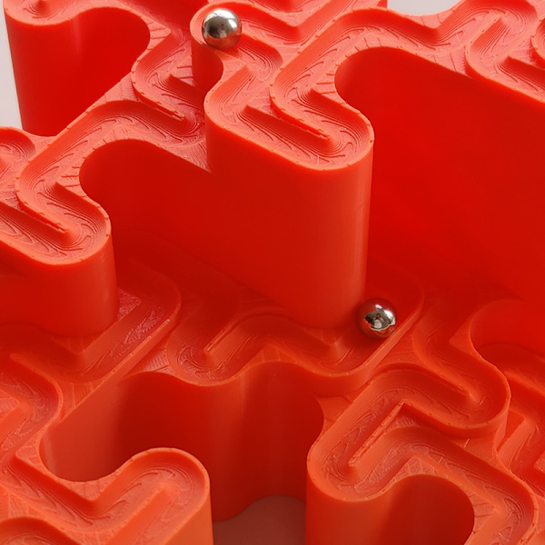 3D-printet Hilbert-kurve kulebane A5