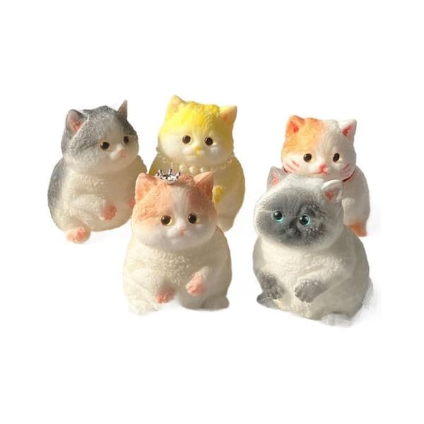 e Kawaii Kat Blød Silikone Legetøj Aflastningsgave Crown Cat